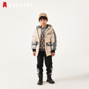 abckids童装男童羽绒服2026冬装新款洋气上衣儿童白鸭绒韩版外套