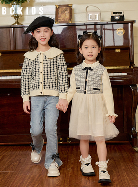 abckids童装女童连衣裙秋季2026新款儿童小香风裙子女宝宝公主裙