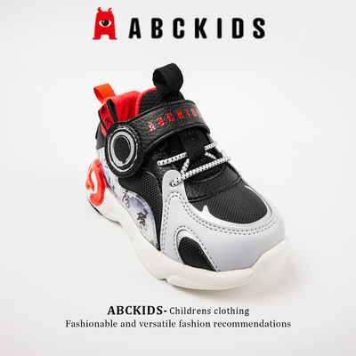 abckids童鞋男童运动鞋2026冬季新款儿童棉鞋加绒加厚女童休闲鞋