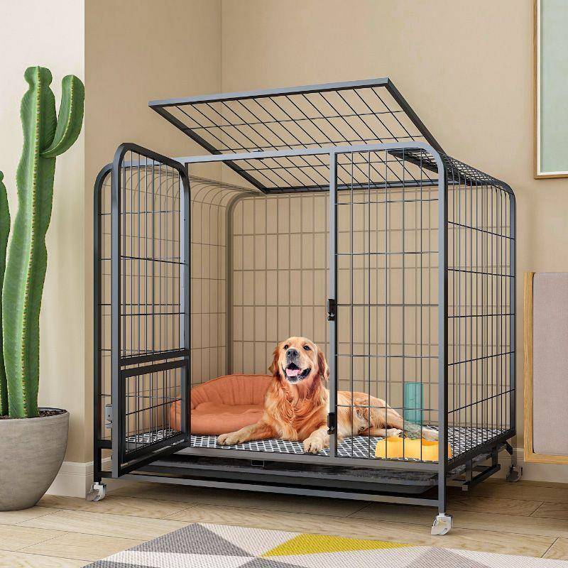 狗笼子大型中型犬室内带厕所金毛萨摩耶边牧拉布拉多宠物狗屋围栏