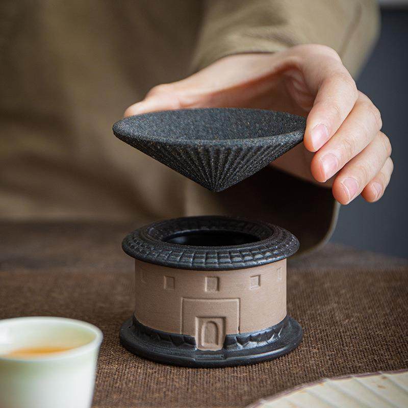 永定土楼茶漏茶宠茶滤无孔过滤网茶隔咖啡茶叶过滤器滤茶道零配件