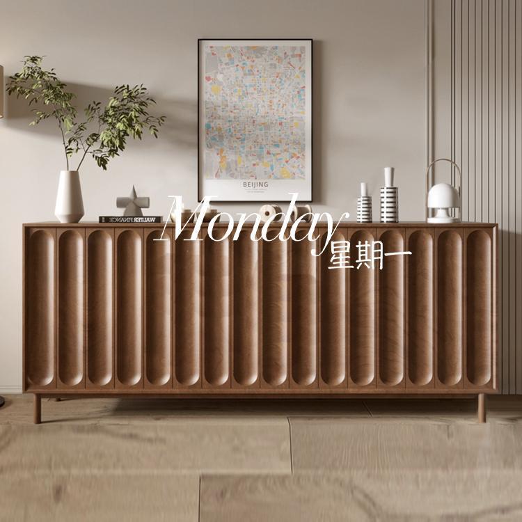 家具/木色系餐边柜法式复古客厅储物柜靠墙储物斗柜可