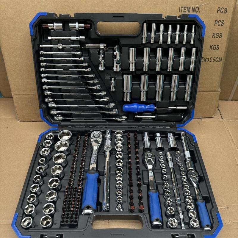 216件修车工具套装汽修维修汽车套筒扳手组套棘轮快速扳手组合