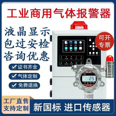 可燃气体探测报警器商用天然气氨气氧气油漆房浓度检测仪防爆工业