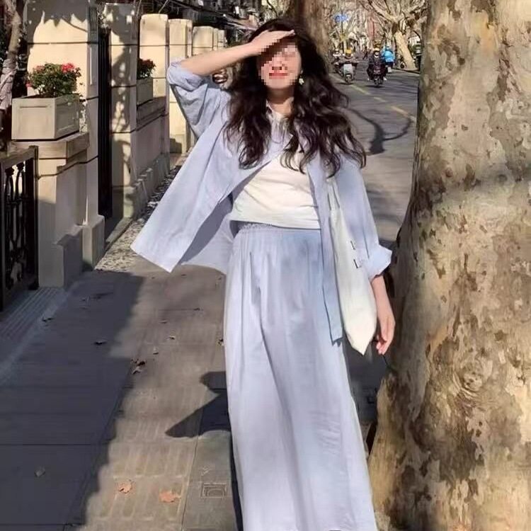 新款少女夏季运动服套装女休闲韩系宽松显瘦长袖长裤两件套绵羊绒
