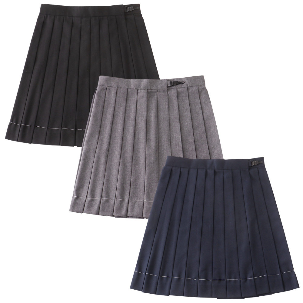 JK制服纯色百褶裙正统裙