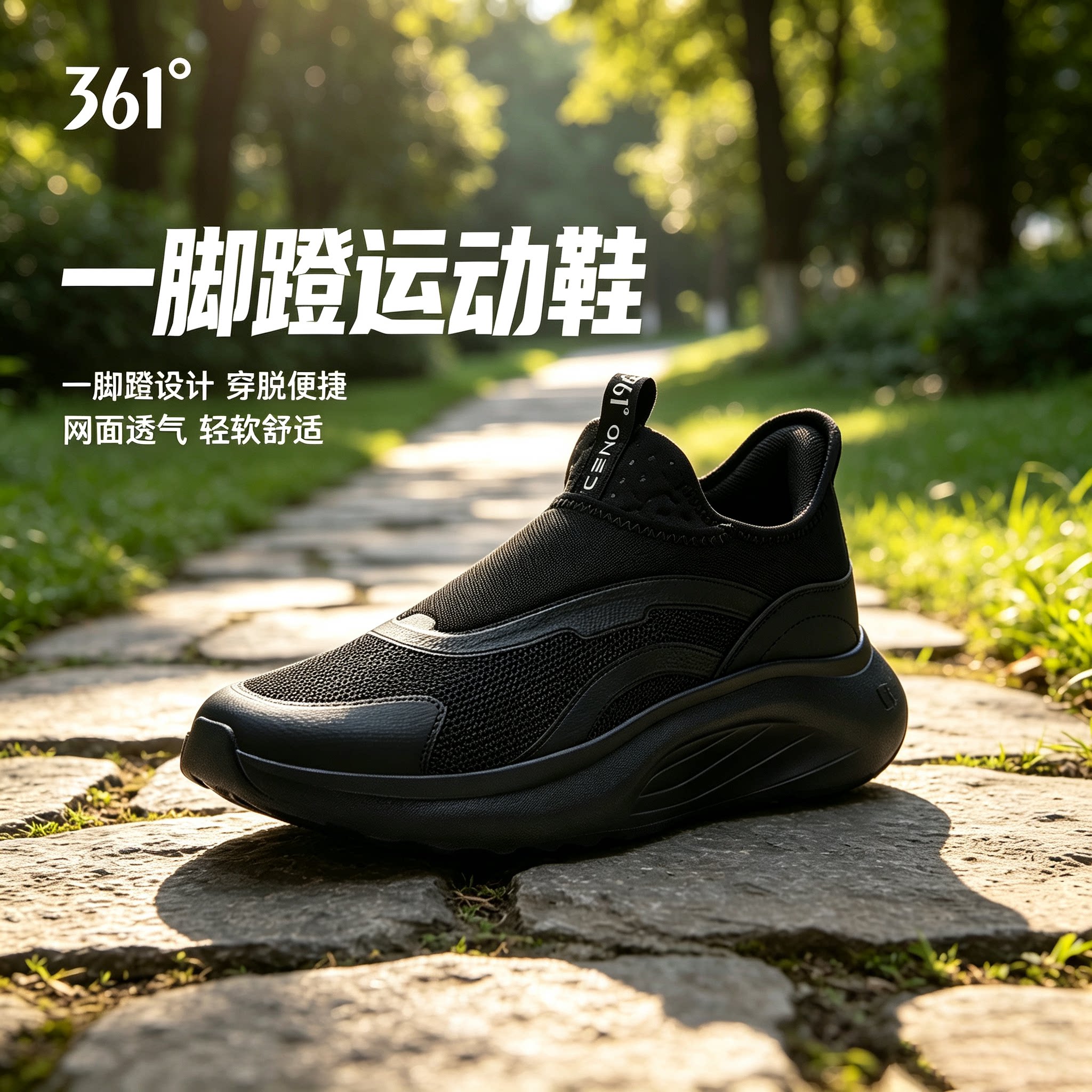 361°男鞋运动鞋一脚蹬健走鞋