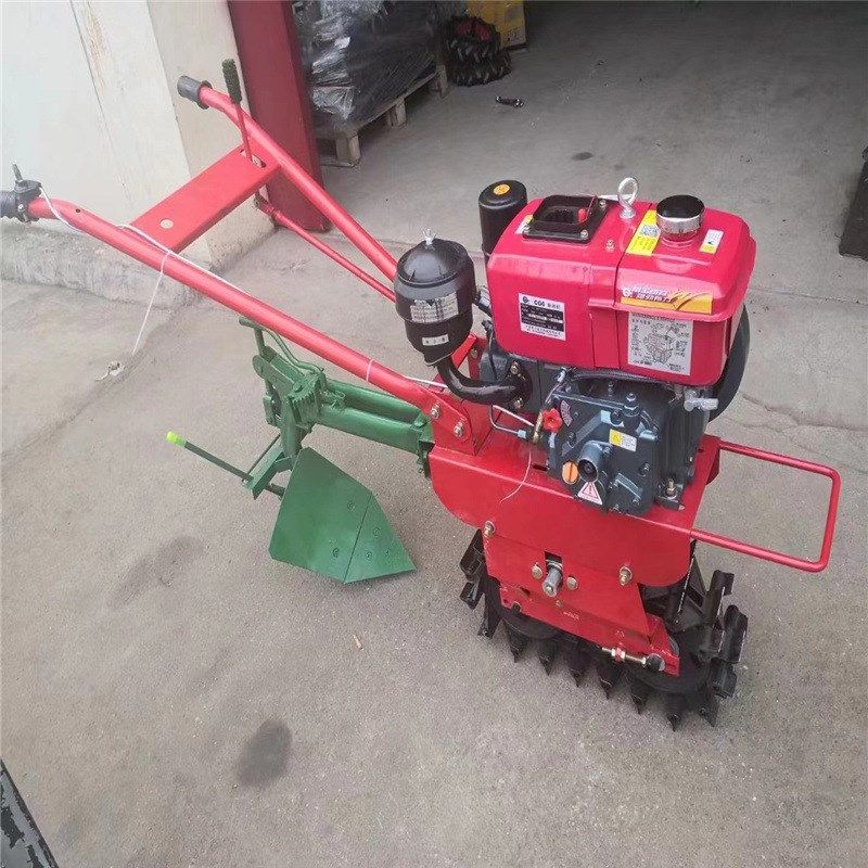 180柴油水冷电启动履带微耕机B家用链轨式小型耘耕翻地犁田开沟机