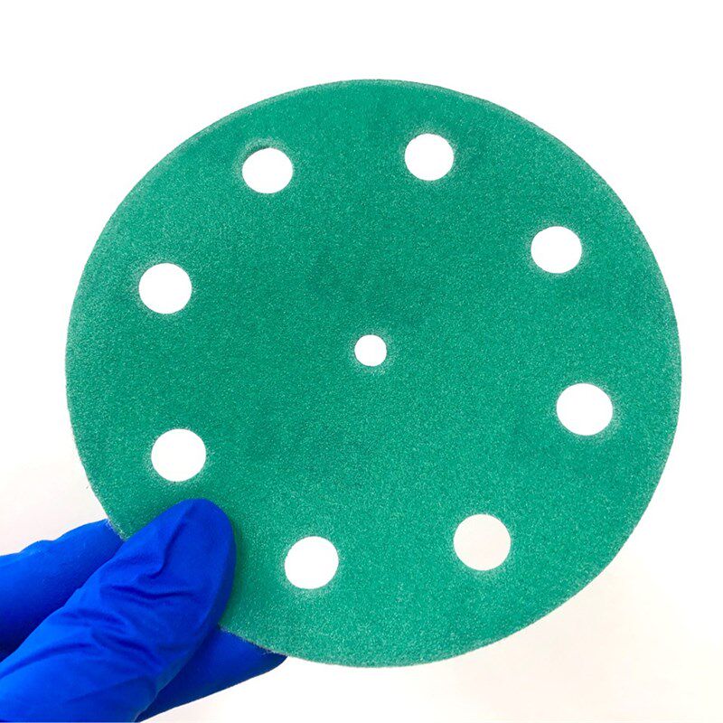 5寸9孔125mm 圆盘砂纸费斯托B打磨机用高品质砂纸植绒背绒打磨片