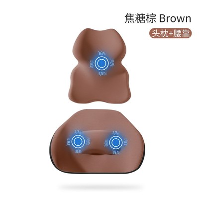 汽车电动按摩头枕k靠枕车用颈枕车载座椅颈枕腰靠垫套装车内大枕