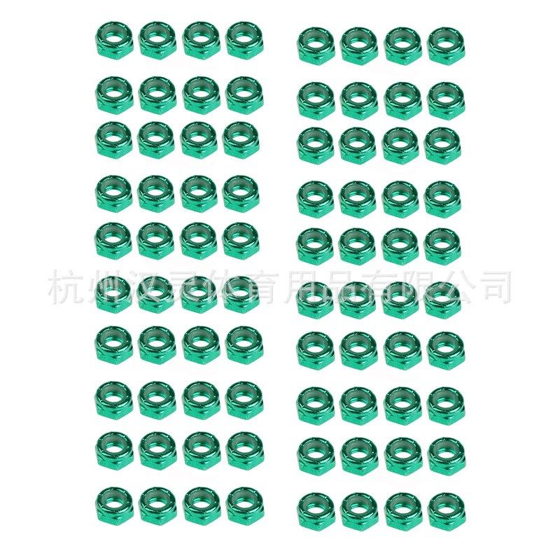 袋装80颗英制滑板m轴垫M8彩色支架侧母滑板支架配件桥边防滑螺母