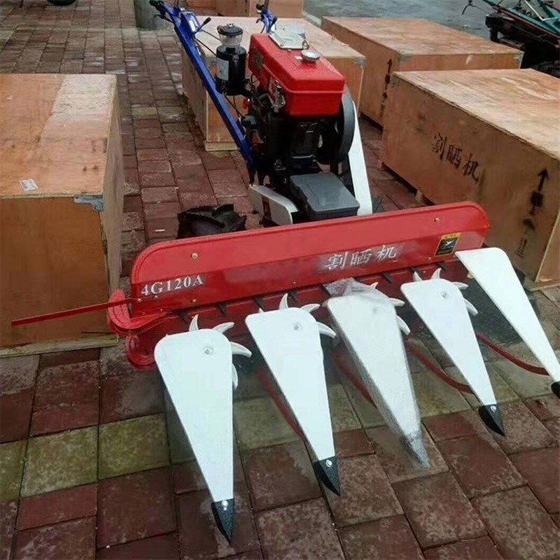 4GL-100h型割晒机手扶一体式柴油6.6马力水稻小麦单侧铺放割晒机