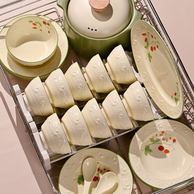 新款2025釉下彩高级碗碟套装