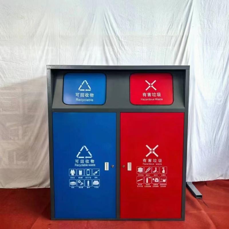 垃圾分类箱金属箱，垃圾分类房，分类垃圾箱厂家