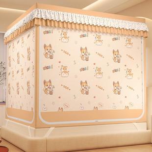 蚊帐家用卧室2025新款 全罩式 高端婴儿防摔蒙古包遮光床帘布厚支架