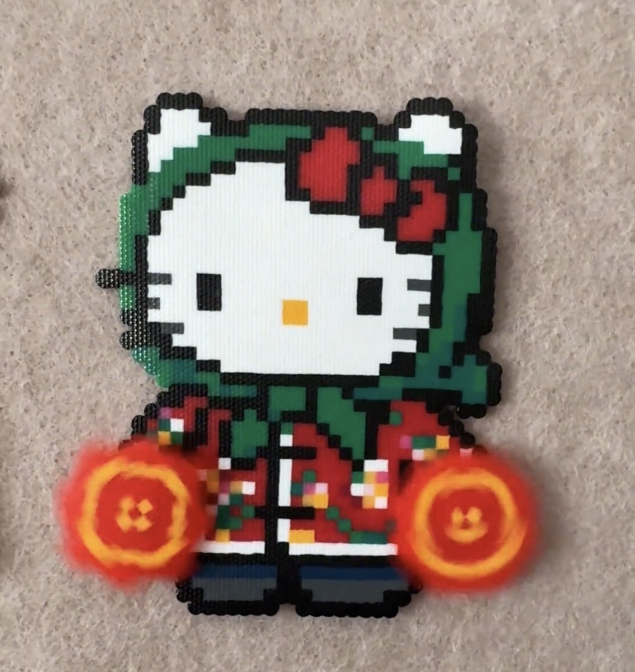 kt猫咪大东北带手绢拼豆diy材料包可旋转融合豆手工拼豆豆套装,服饰配件/皮带/帽子/围巾,DIY编织材料包,淘宝优惠券,粉丝福利购,淘宝优惠卷