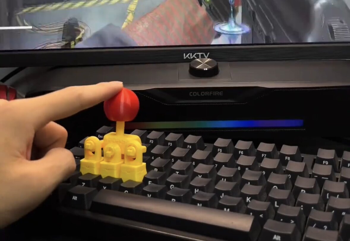 摇杆磁吸键帽3d打印WASD方向键街头霸王键盘摇把创意拳皇游戏遥感