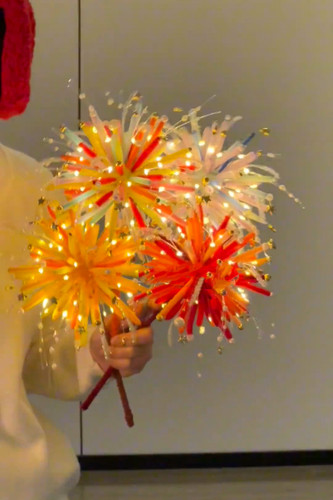 创意绚丽扭扭棒烟花灯新款2025跨年新年烟火灯手工diy材料包