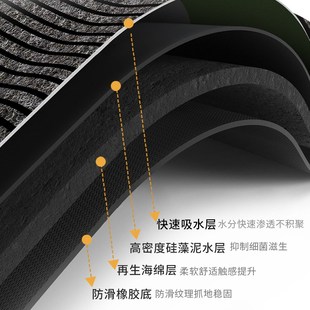 厨房地垫防油防滑家用硅藻泥吸水垫耐脏防水地毯门口门垫免洗