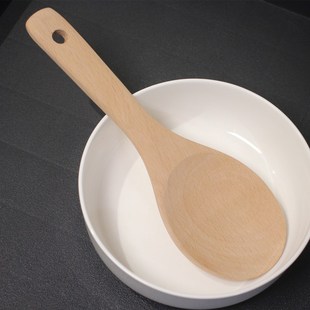 木质餐具不伤锅 无漆无蜡天然原木饭勺铲厨房烹饪用具盛饭木勺日式