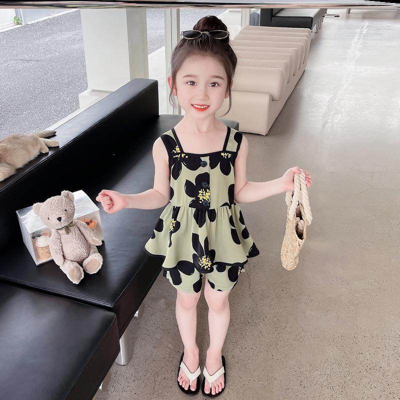 女童夏装2025新款套装夏款儿童衣服女宝宝夏季洋气时髦短裤两件套