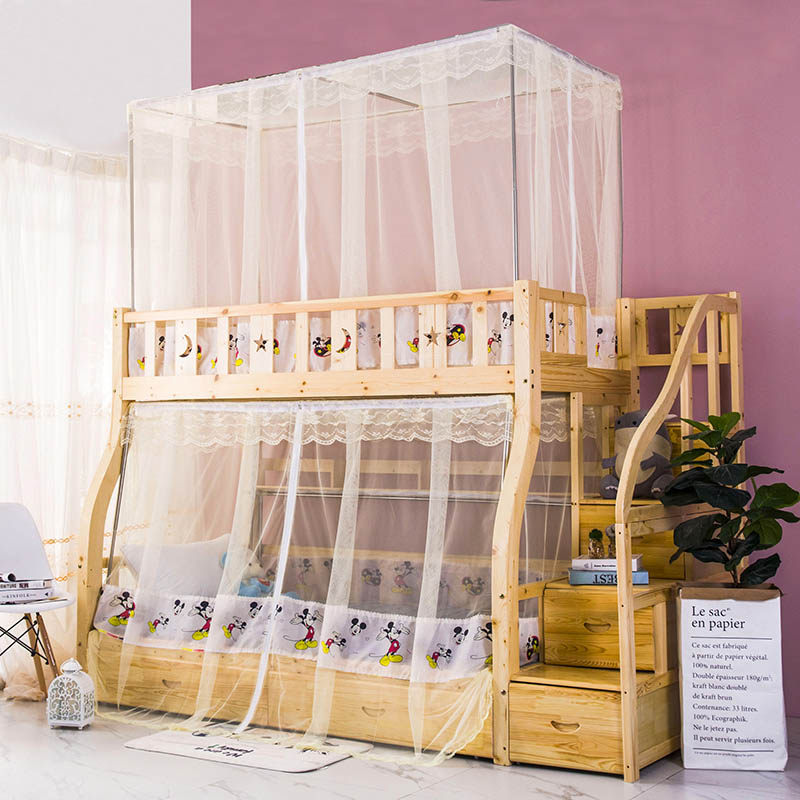 上下铺子母床蚊帐梯形下铺1.5米双层床高低铺儿童床1.2学生一体式,床上用品,蚊帐,淘宝优惠券,粉丝福利购,淘宝优惠卷