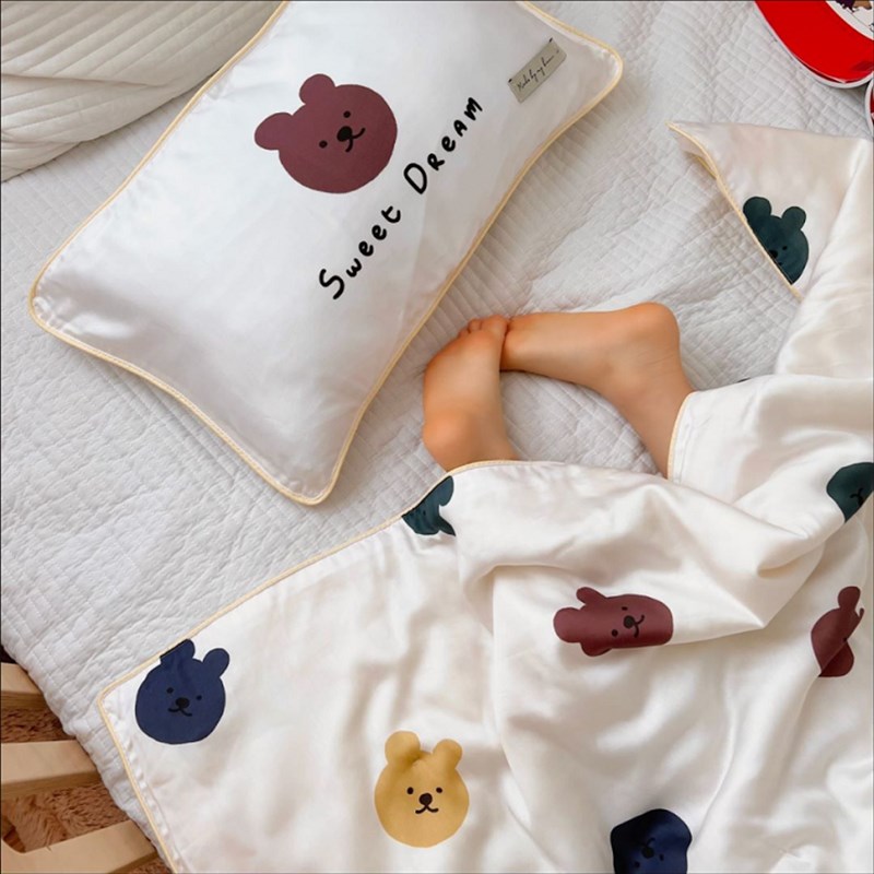 A类夏季儿童60支天丝夏凉被幼儿园薄款空调被清凉冰丝夏被可机洗