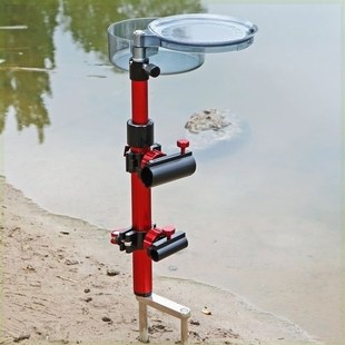 野钓支架地插炮台架便携式多功能地插架拉饵盘野钓三合一支架