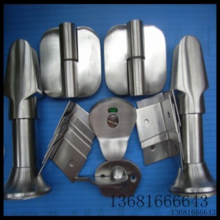 不锈钢公共卫生间隔断五金配件 洗手间隔板 板式厕所连接件 套装