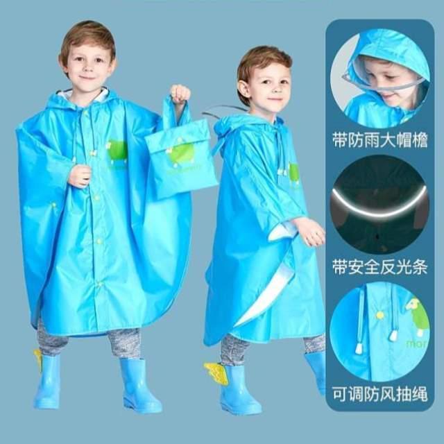 加厚位幼儿园雨服小孩女童带宝宝书包斗篷式雨披雨衣WE儿童小学生