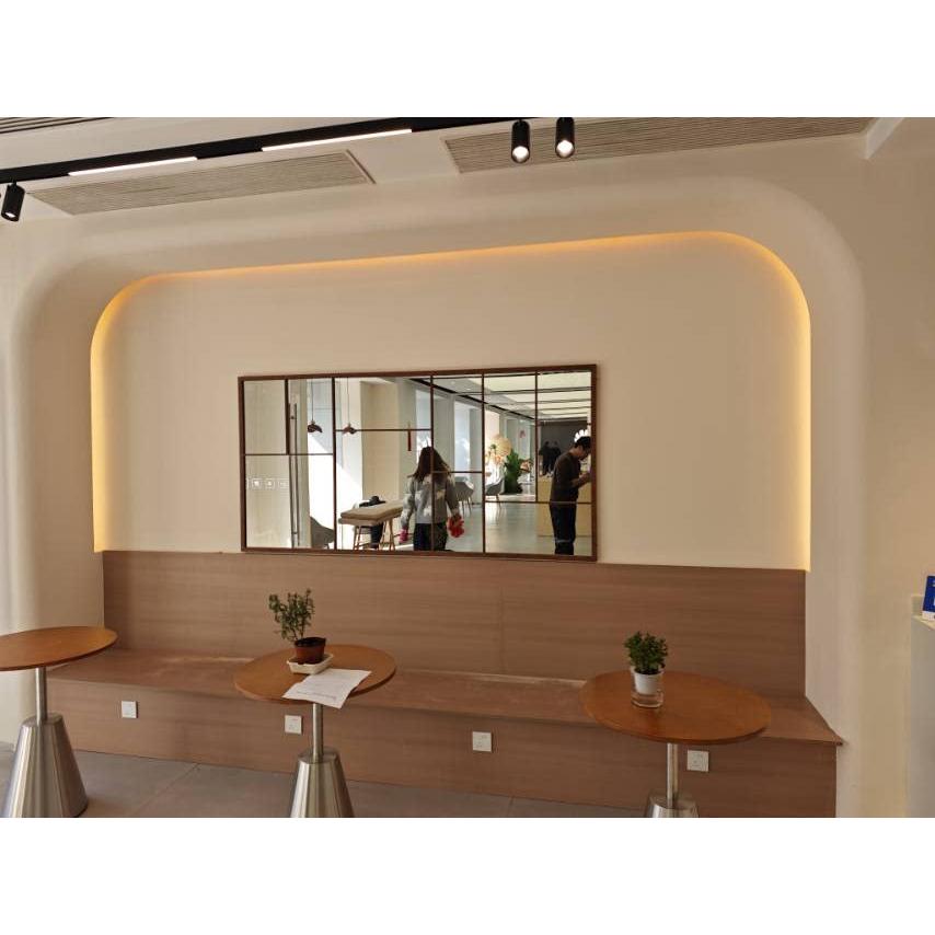 饭厅打卡镜子墙甜品奶茶店咖啡饭厅墙面装饰镜民宿挂画装饰假窗户
