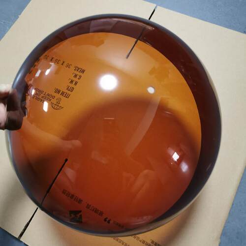 茶色亚克力灯罩橙色塑料奶白落地灯直径35CM顶孔4.3CME27螺口吊灯