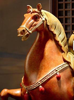 马上有钱铜马摆件中式装饰家居客厅摆设开业礼品办公室桌面摆件