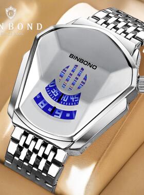宾邦男士手表潮流shopee手表风格机车概念时尚潮流大表盘学生手表