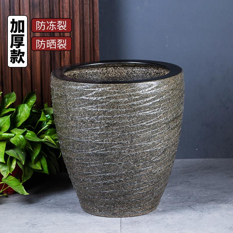 加高陶瓷大缸古法养鱼缸客厅阳台金鱼缸庭院种树养花家用老式水缸