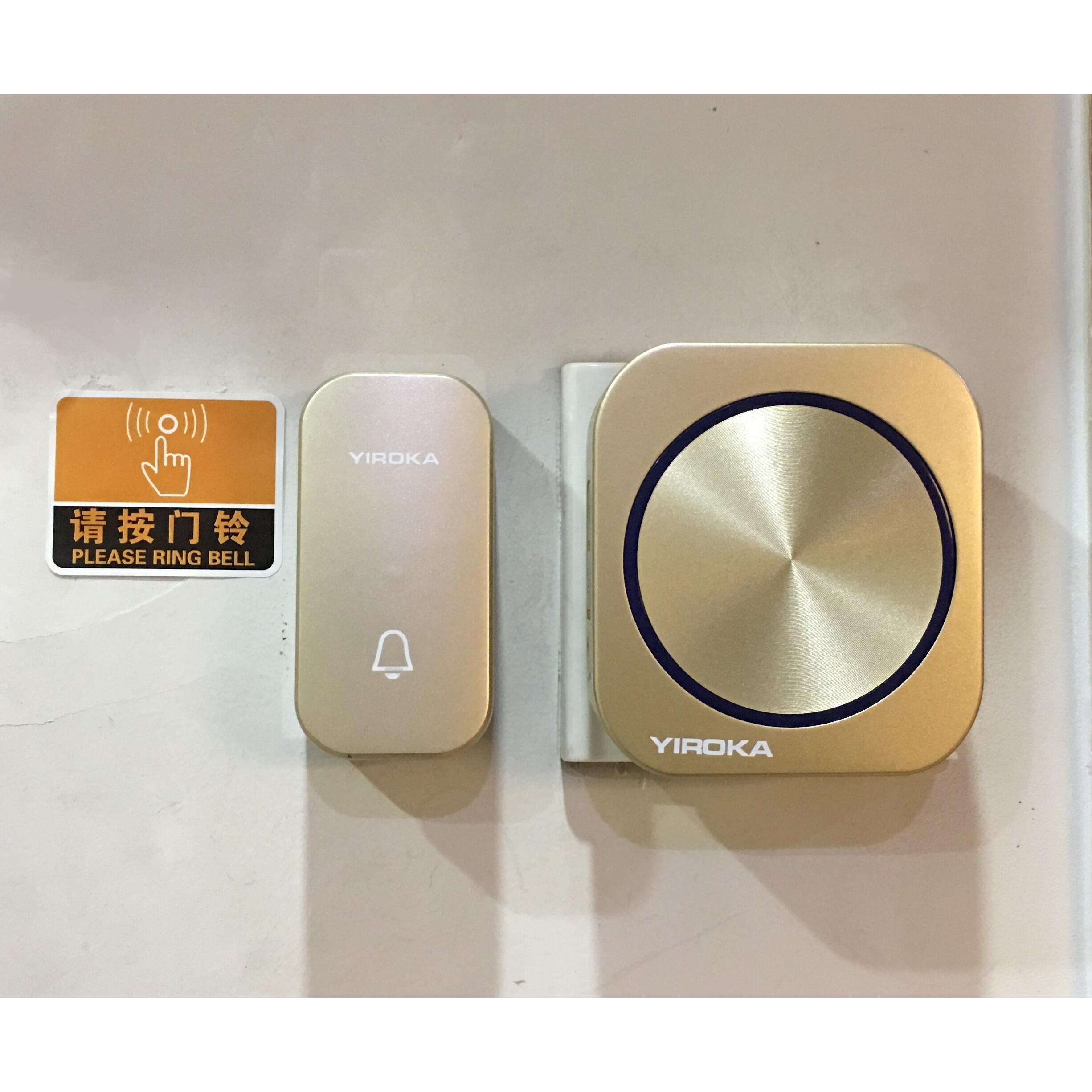 盈润佳 门铃无线家用不用电池 自发电防水一拖一拖二别墅闪灯门玲