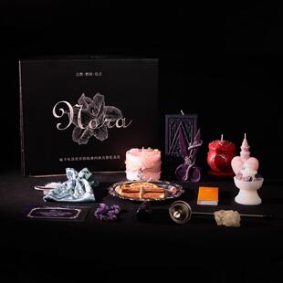 造型塔罗香薰蜡烛持久稳定知识显化香薰礼盒冥想幸运净化晶石摆件
