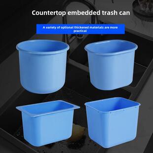 家用厨房不锈钢水槽自带垃圾桶菜盆塑料刀架多种款式钳入式插刀桶