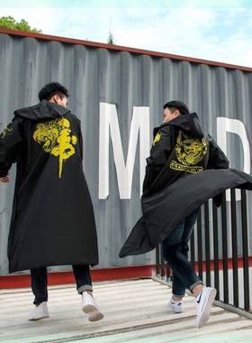 女雨衣男成色人徒步户外全27812身水黑潮流长防款风衣款外套大码