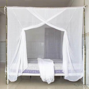 棉纱加密厚加老式 学蚊帐5家用202新款 传统单门防尘穿竹17473106杆