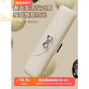 皮纹便携餐具质感筷子勺子套装学生专用收纳盒三件套外出方便携带