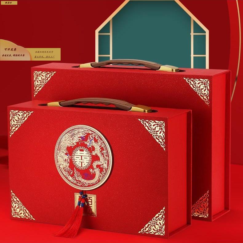 彩钱盒子订婚宴聘彩箱子现金五金盒结婚礼下金77919602箱礼聘礼金