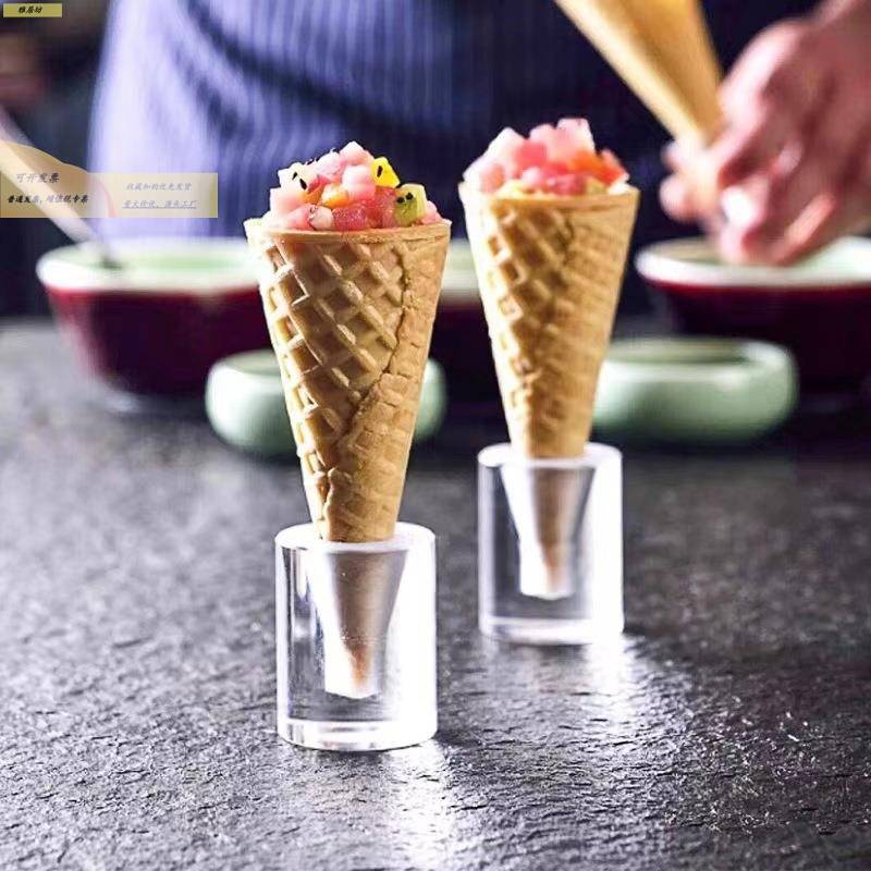 冰淇淋架子蛋筒架蛋卷架冰激凌底座支架甜筒透明亚克力雪糕架定制