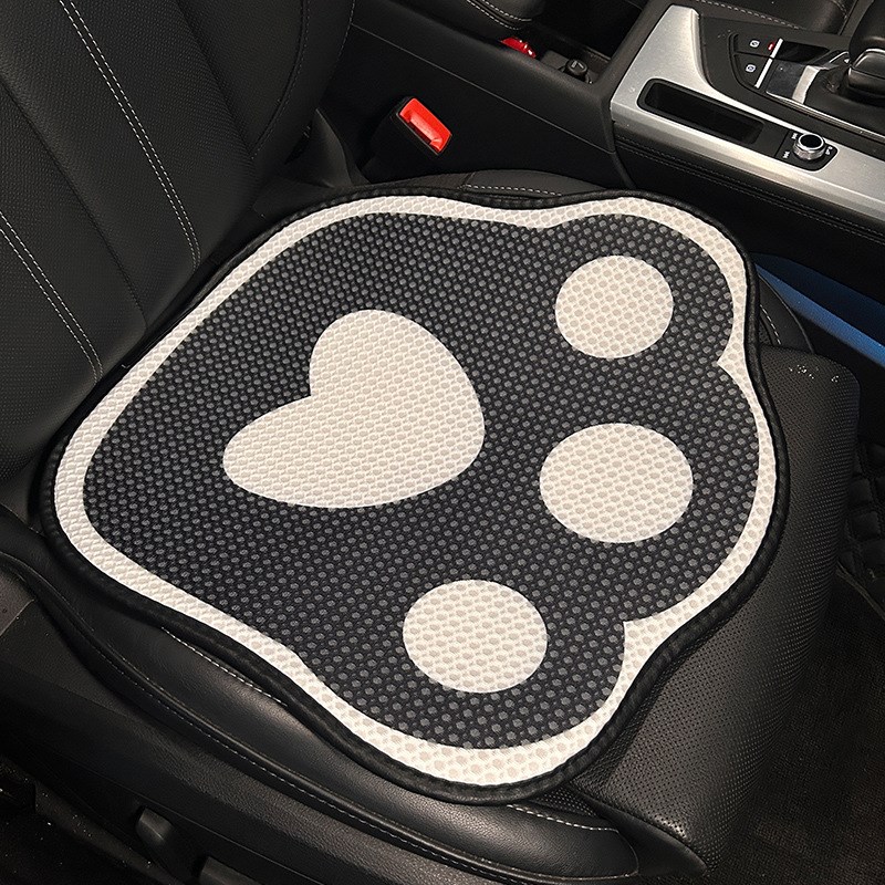 汽车坐垫夏季冰丝卡通熊猫四季通用车座I椅套可爱车垫座垫凉垫夏