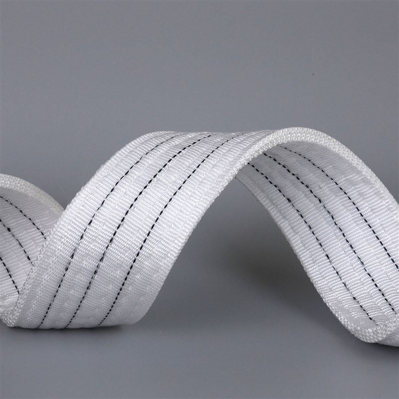 白色丙纶吊装带10tq吨6m起重吊带双扣工业吊装带行车扁平吊带