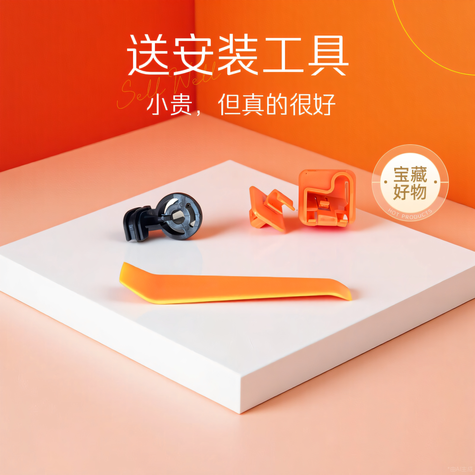 明锐晶锐昊锐前机盖撑杆卡子底座