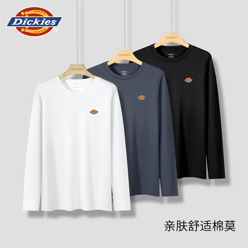 Dickies男生黑色打底衫男士长袖2025新款秋冬季男款高级感秋衣T恤