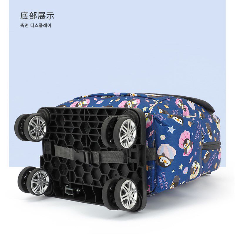 16寸登机包便携式手提拉杆包可折叠小拖车手拉车牛津纺防水登机箱