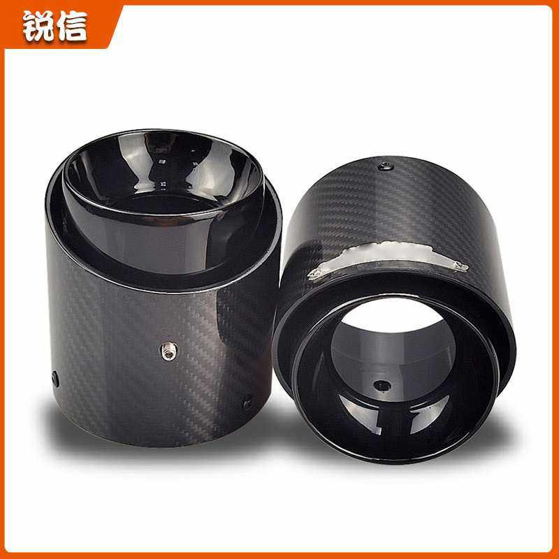 迷你尾喉厂家直供黑色款不锈钢碳纤维改装适用宝马mini汽车排气管
