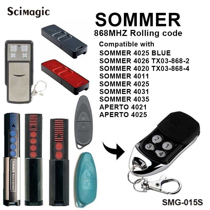 SOMMER 4020 4026 TX03-868-4遥控器868mhz sommer  滚码遥控器